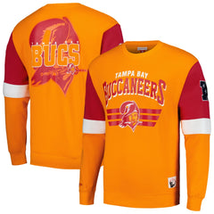 Tampa Bay Buccaneers Mitchell & Ness Gridiron Classics Allover 3.0 Pullover Sweatshirt