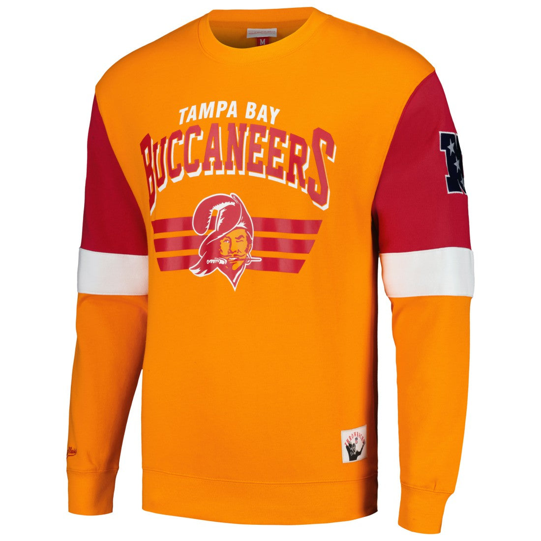 Tampa Bay Buccaneers Mitchell & Ness Gridiron Classics Allover 3.0 Pullover Sweatshirt
