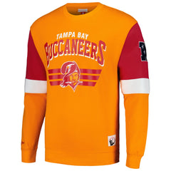 Tampa Bay Buccaneers Mitchell & Ness Gridiron Classics Allover 3.0 Pullover Sweatshirt