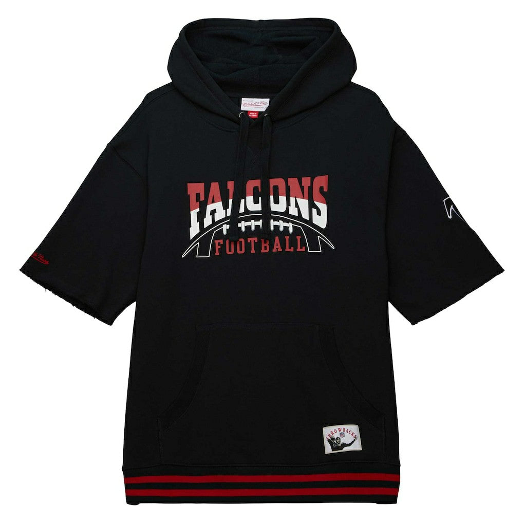 Atlanta Falcons Mitchell & Ness Pre-Game Short Sleeve Pullover Hoodie