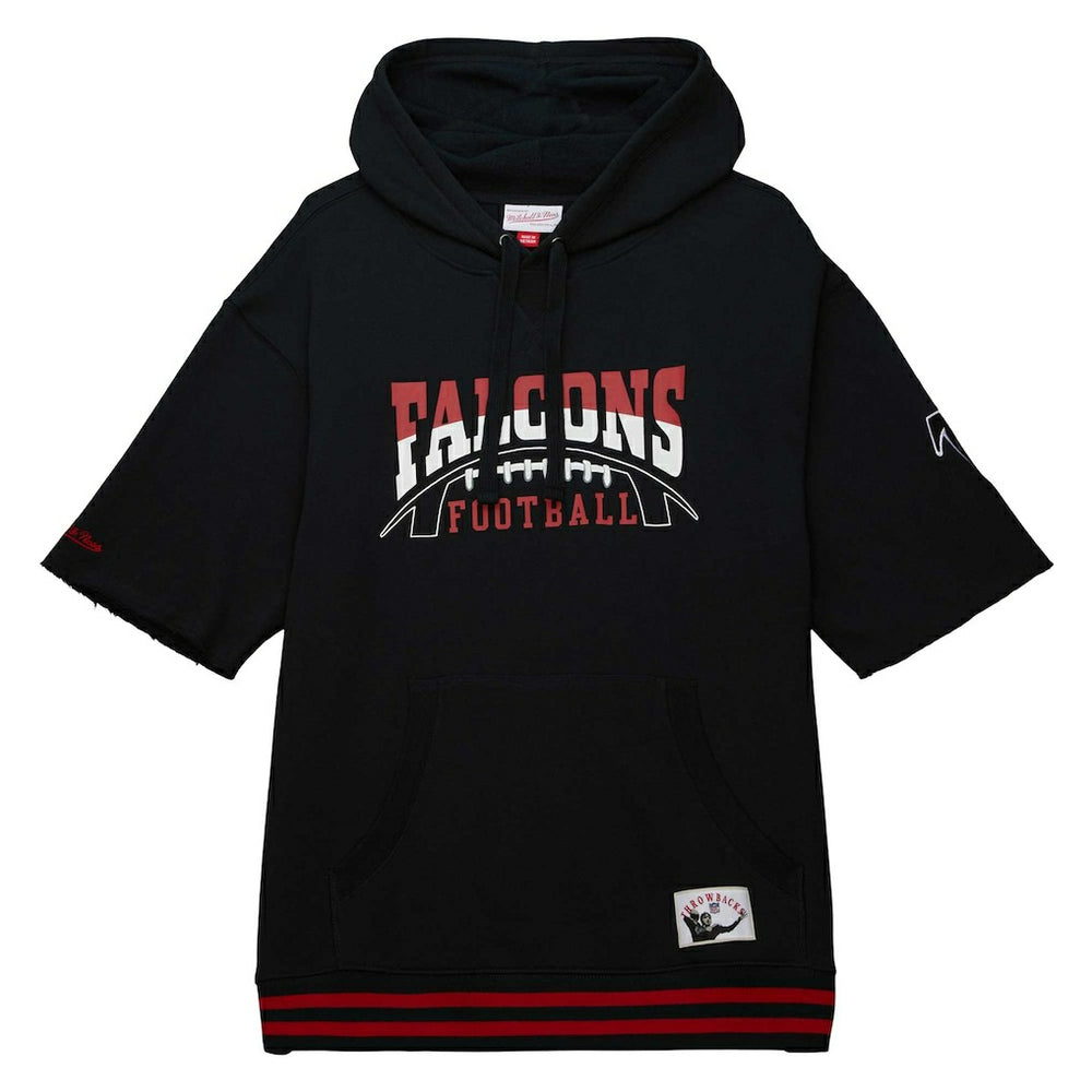 Atlanta Falcons Mitchell & Ness Pre-Game Short Sleeve Pullover Hoodie