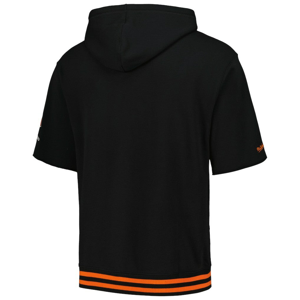 Cincinnati Bengals Mitchell & Ness Pre-Game Short Sleeve Pullover Hoodie