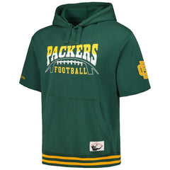 Green Bay Packers Mitchell & Ness Pre-Game Short Sleeve Pullover Hoodie
