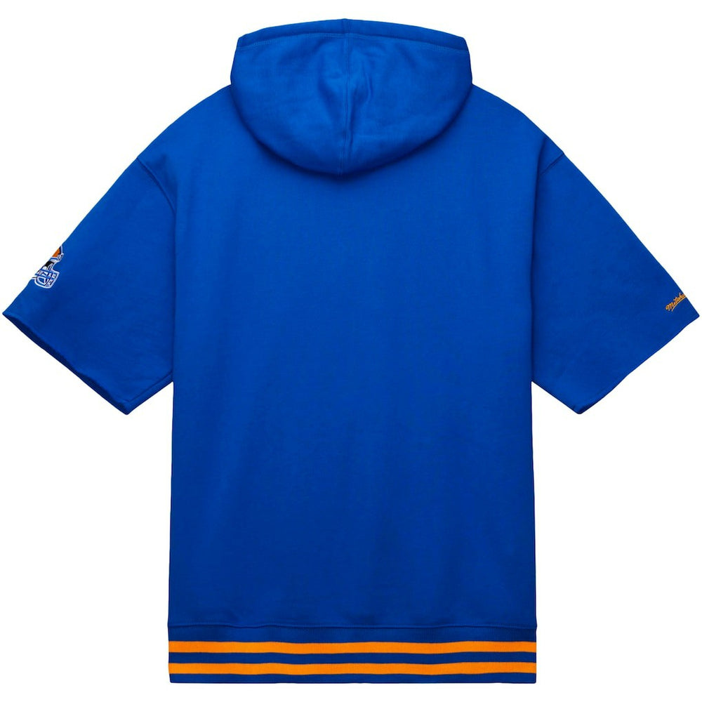 Los Angeles Rams Mitchell & Ness Pre-Game Short Sleeve Pullover Hoodie