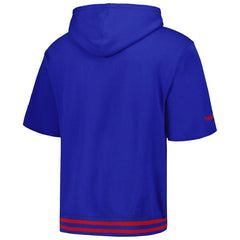 New York Giants Mitchell & Ness Pre-Game Short Sleeve Pullover Hoodie