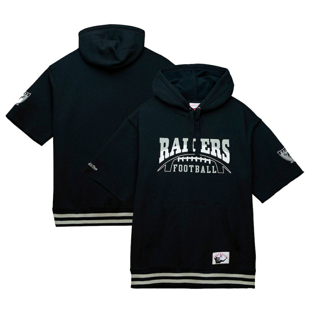 Las Vegas Raiders Mitchell & Ness Pre-Game Short Sleeve Pullover Hoodie
