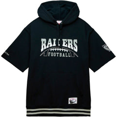 Las Vegas Raiders Mitchell & Ness Pre-Game Short Sleeve Pullover Hoodie