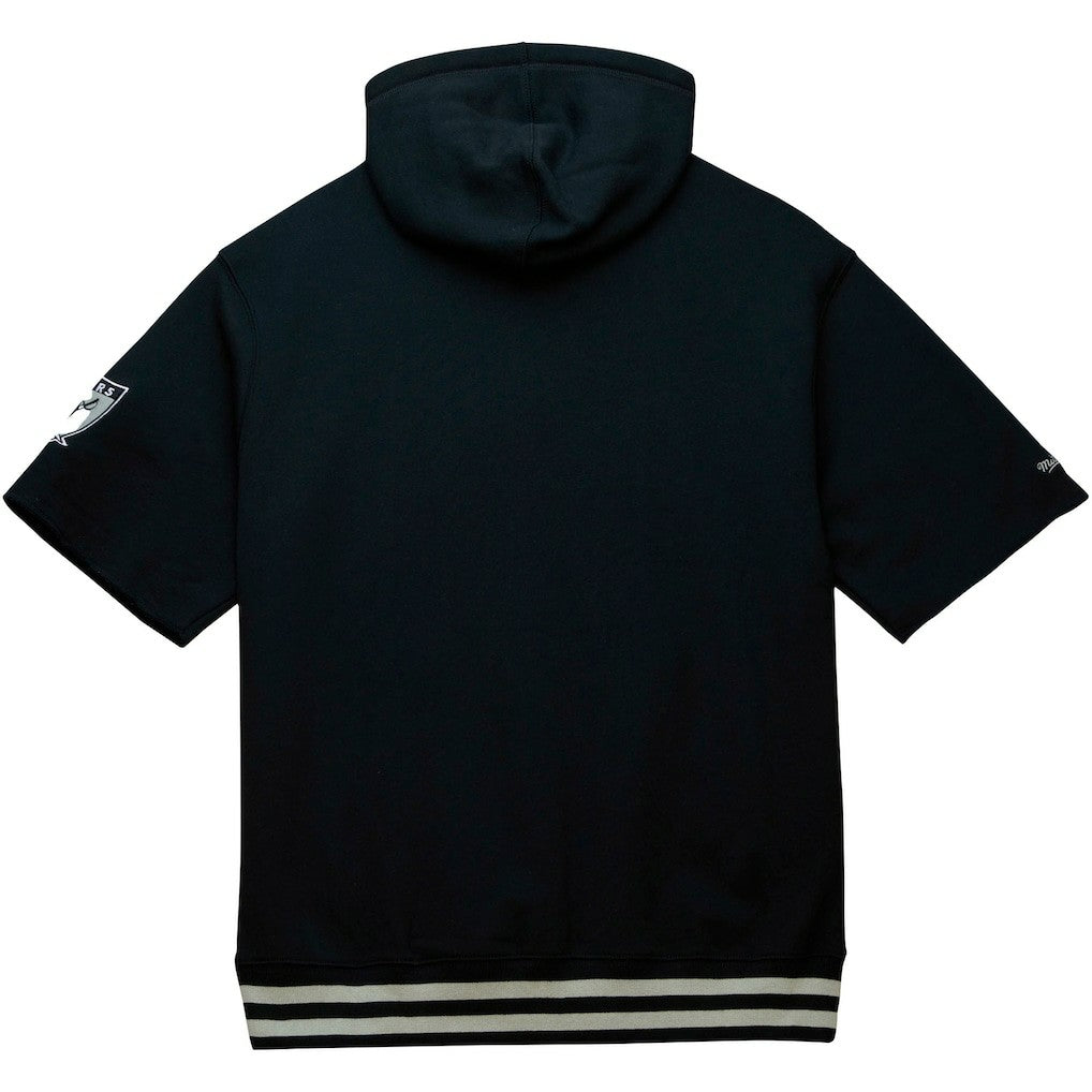 Las Vegas Raiders Mitchell & Ness Pre-Game Short Sleeve Pullover Hoodie