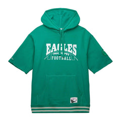 Philadelphia Eagles Mitchell & Ness Pre-Game Short Sleeve Pullover Hoodie