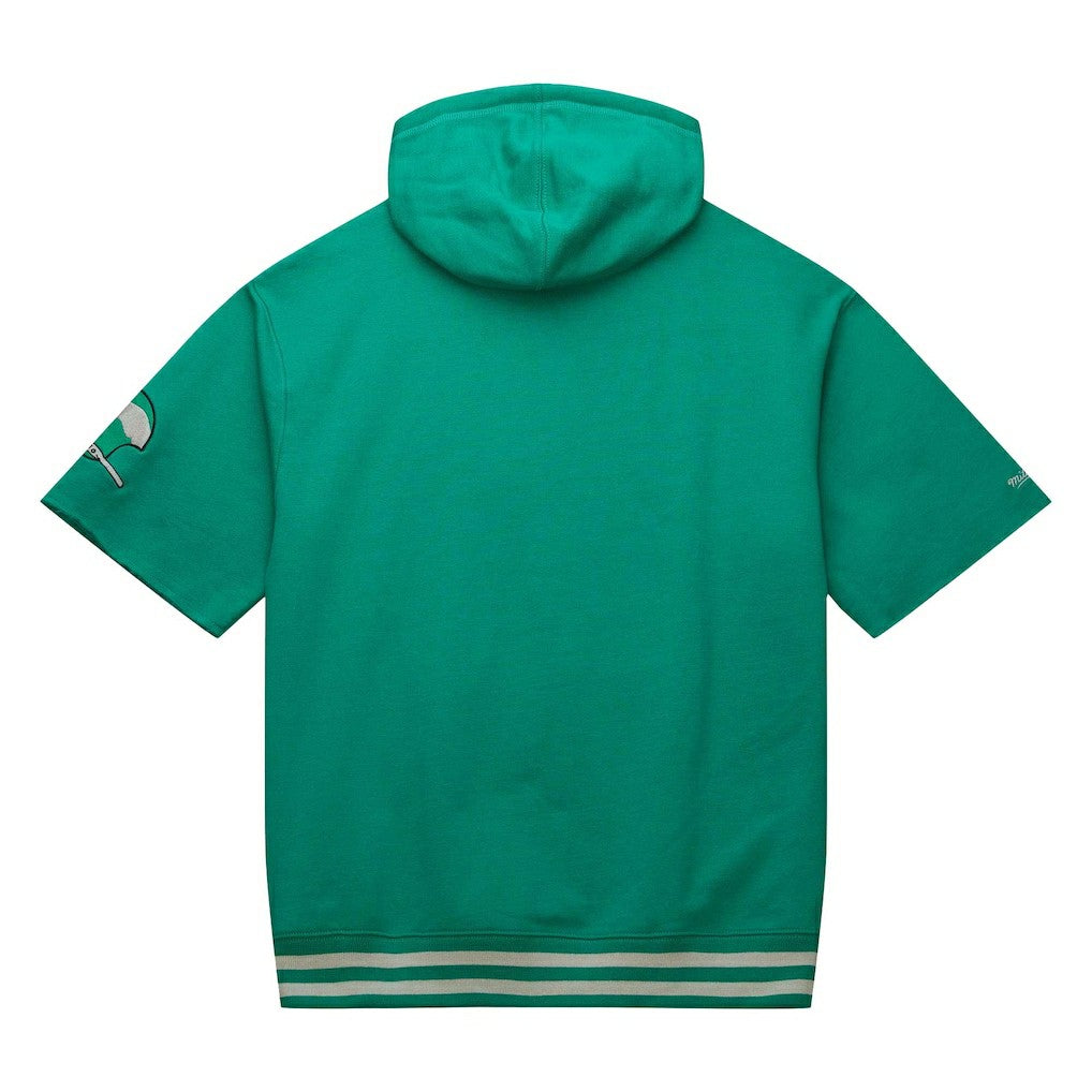 Philadelphia Eagles Mitchell & Ness Pre-Game Short Sleeve Pullover Hoodie