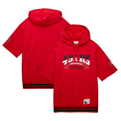 San Francisco 49ers Mitchell & Ness Pre-Game Short Sleeve Pullover Hoodie