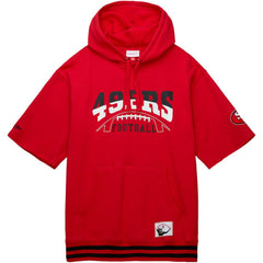 San Francisco 49ers Mitchell & Ness Pre-Game Short Sleeve Pullover Hoodie