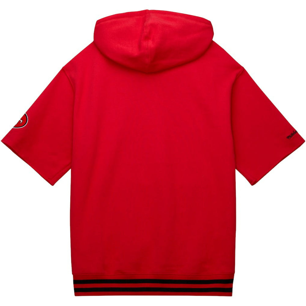 San Francisco 49ers Mitchell & Ness Pre-Game Short Sleeve Pullover Hoodie