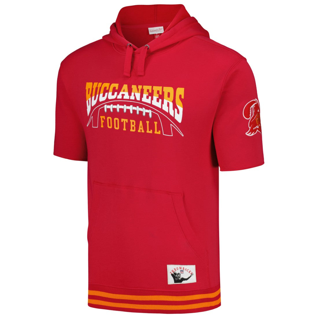 Tampa Bay Buccaneers Mitchell & Ness Pre-Game Short Sleeve Pullover Hoodie