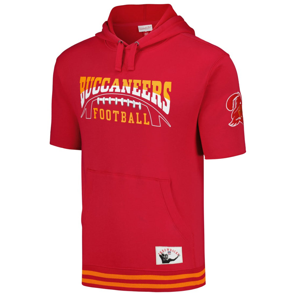 Tampa Bay Buccaneers Mitchell & Ness Pre-Game Short Sleeve Pullover Hoodie