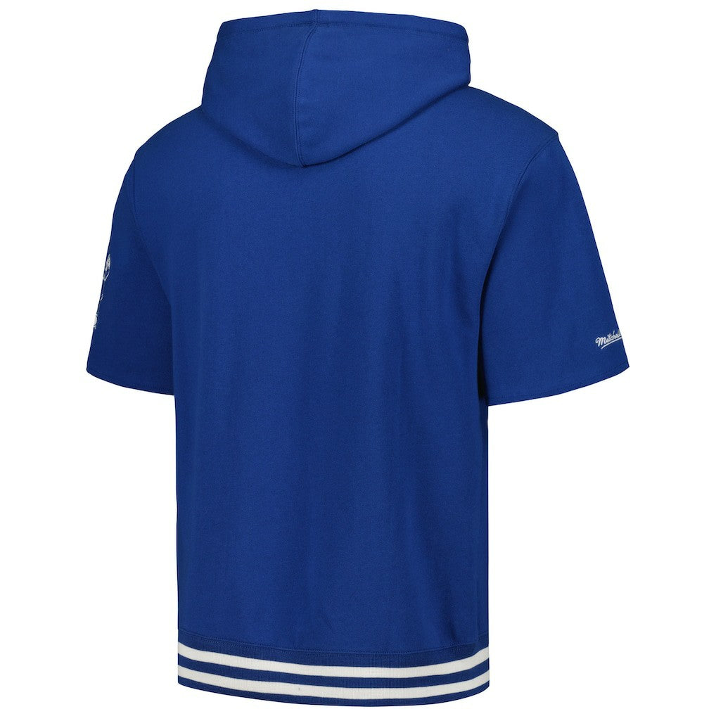 Indianapolis Colts Mitchell & Ness Pre-Game Short Sleeve Pullover Hoodie