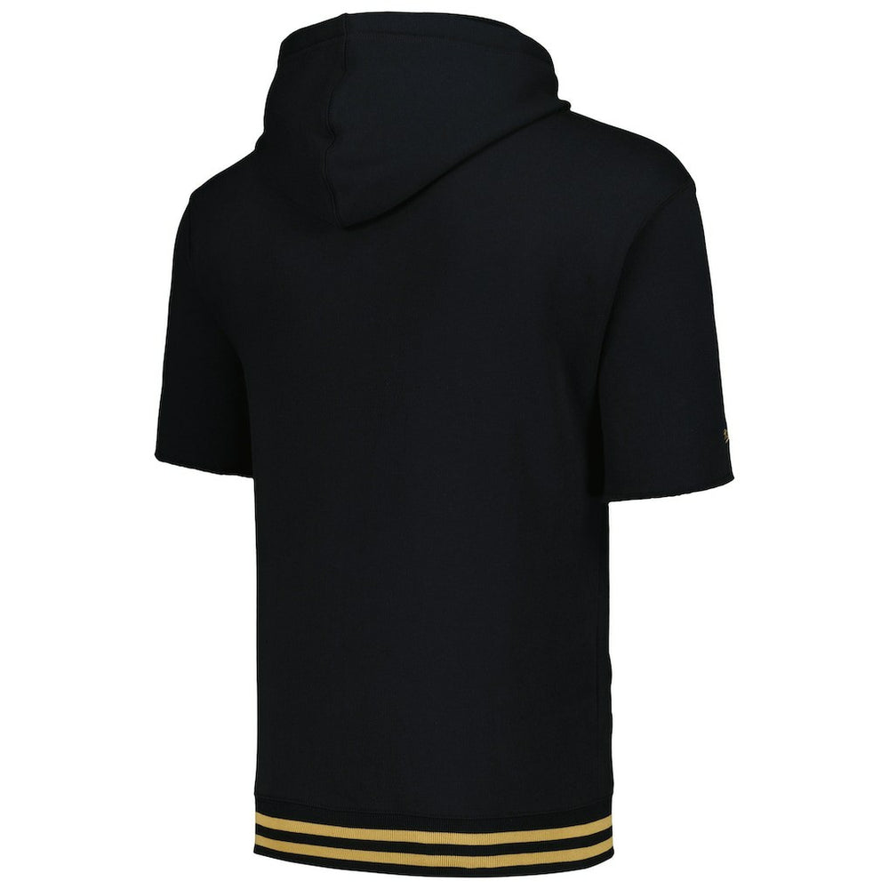 New Orleans Saints Mitchell & Ness Pre-Game Short Sleeve Pullover Hoodie