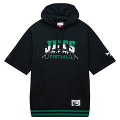 New York Jets Mitchell & Ness Pre-Game Short Sleeve Pullover Hoodie