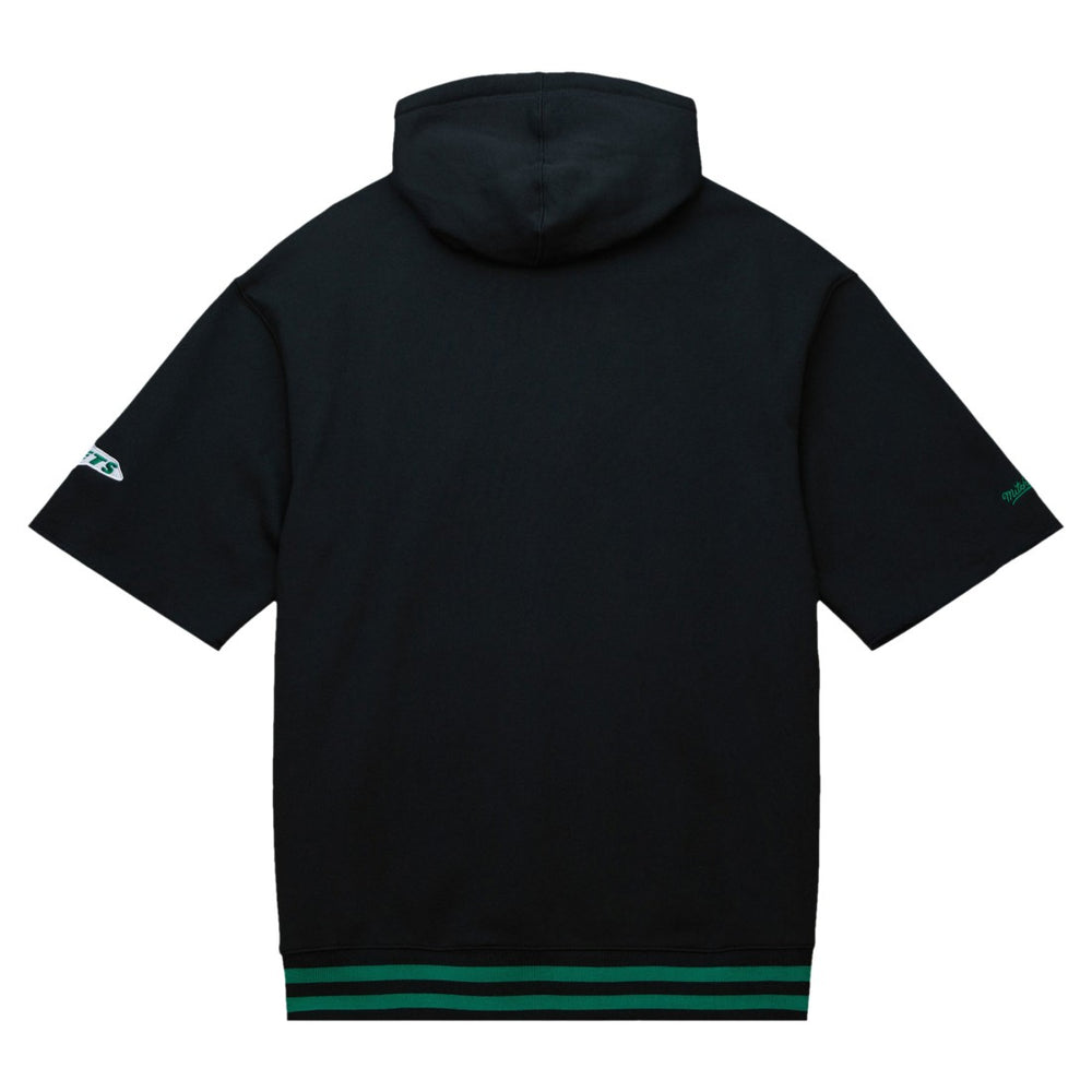 New York Jets Mitchell & Ness Pre-Game Short Sleeve Pullover Hoodie
