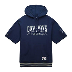 Dallas Cowboys Mitchell & Ness Pre-Game Short Sleeve Pullover Hoodie