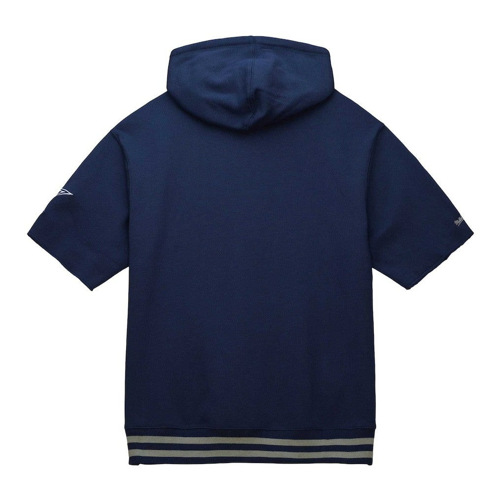Dallas Cowboys Mitchell & Ness Pre-Game Short Sleeve Pullover Hoodie