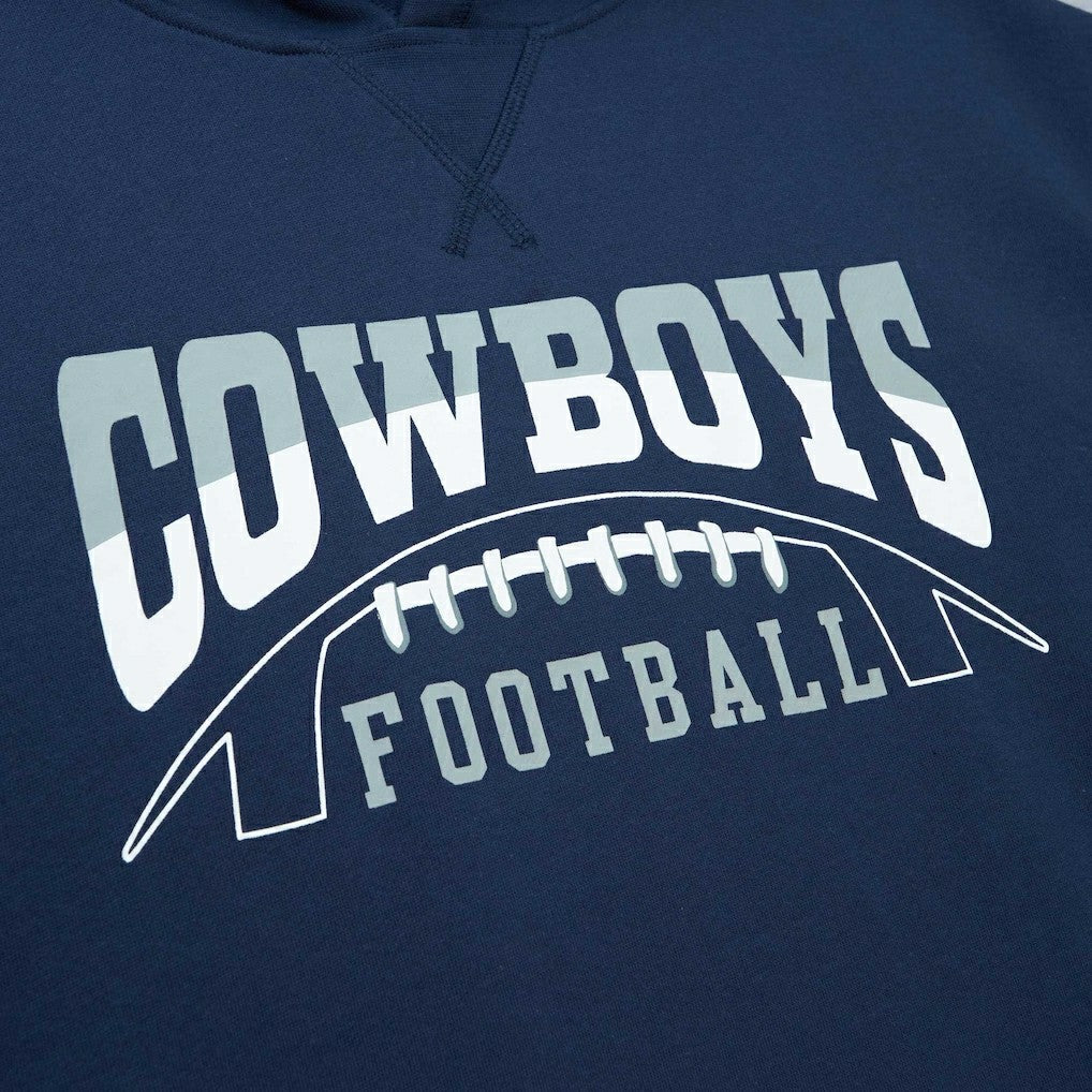 Dallas Cowboys Mitchell & Ness Pre-Game Short Sleeve Pullover Hoodie