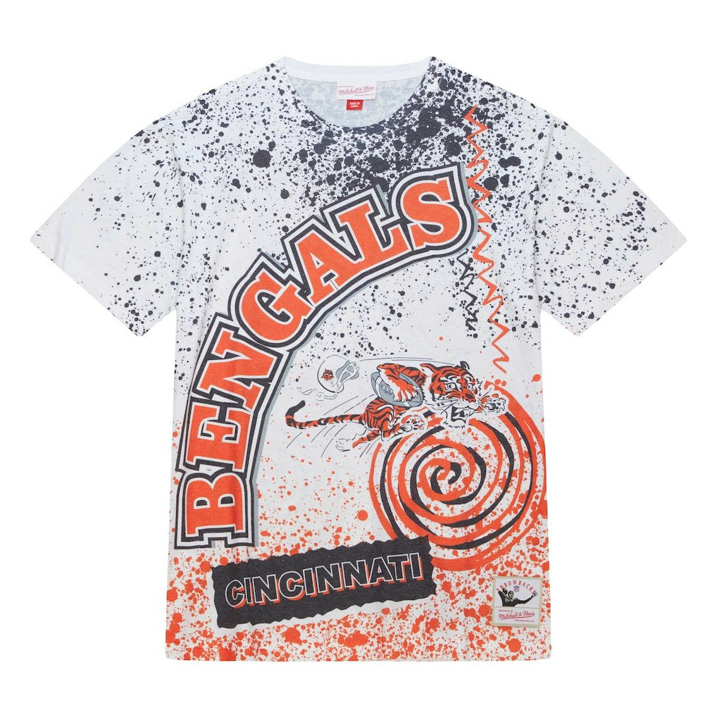 Cincinnati Bengals Mitchell & Ness Team Burst Sublimated T-Shirt