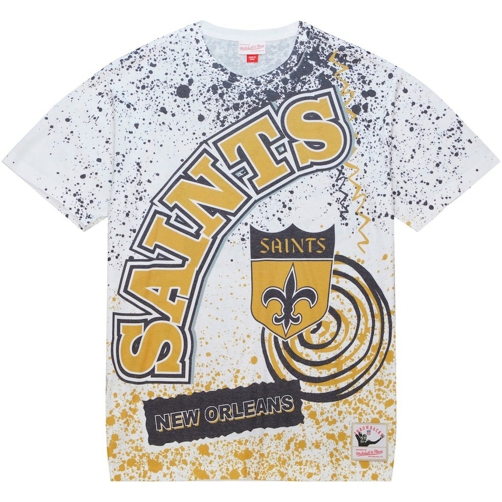 New Orleans Saints Mitchell & Ness Team Burst Sublimated T-Shirt