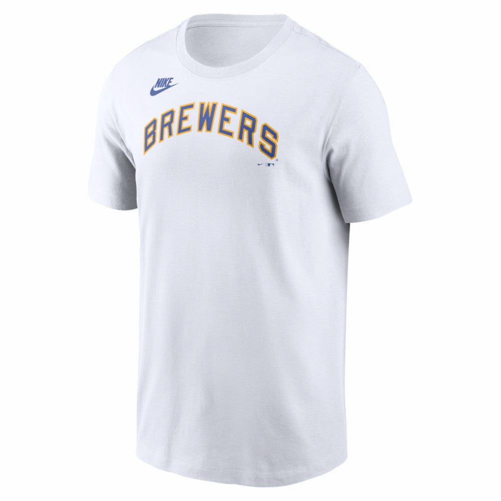 Milwaukee Brewers Nike Cooperstown Collection Wordmark T-Shirt | MLB Online