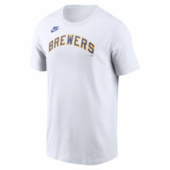 Milwaukee Brewers Nike Cooperstown Collection Wordmark T-Shirt | MLB Online