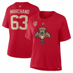 Brad Marchand Florida Panthers Fanatics Women's 2026 NHL Winter Classic Authentic Stack Name & Number T-Shirt On Sale