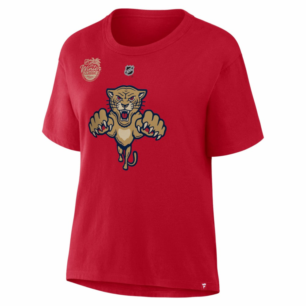 Brad Marchand Florida Panthers Fanatics Women's 2026 NHL Winter Classic Authentic Stack Name & Number T-Shirt On Sale
