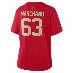 Brad Marchand Florida Panthers Fanatics Women's 2026 NHL Winter Classic Authentic Stack Name & Number T-Shirt On Sale