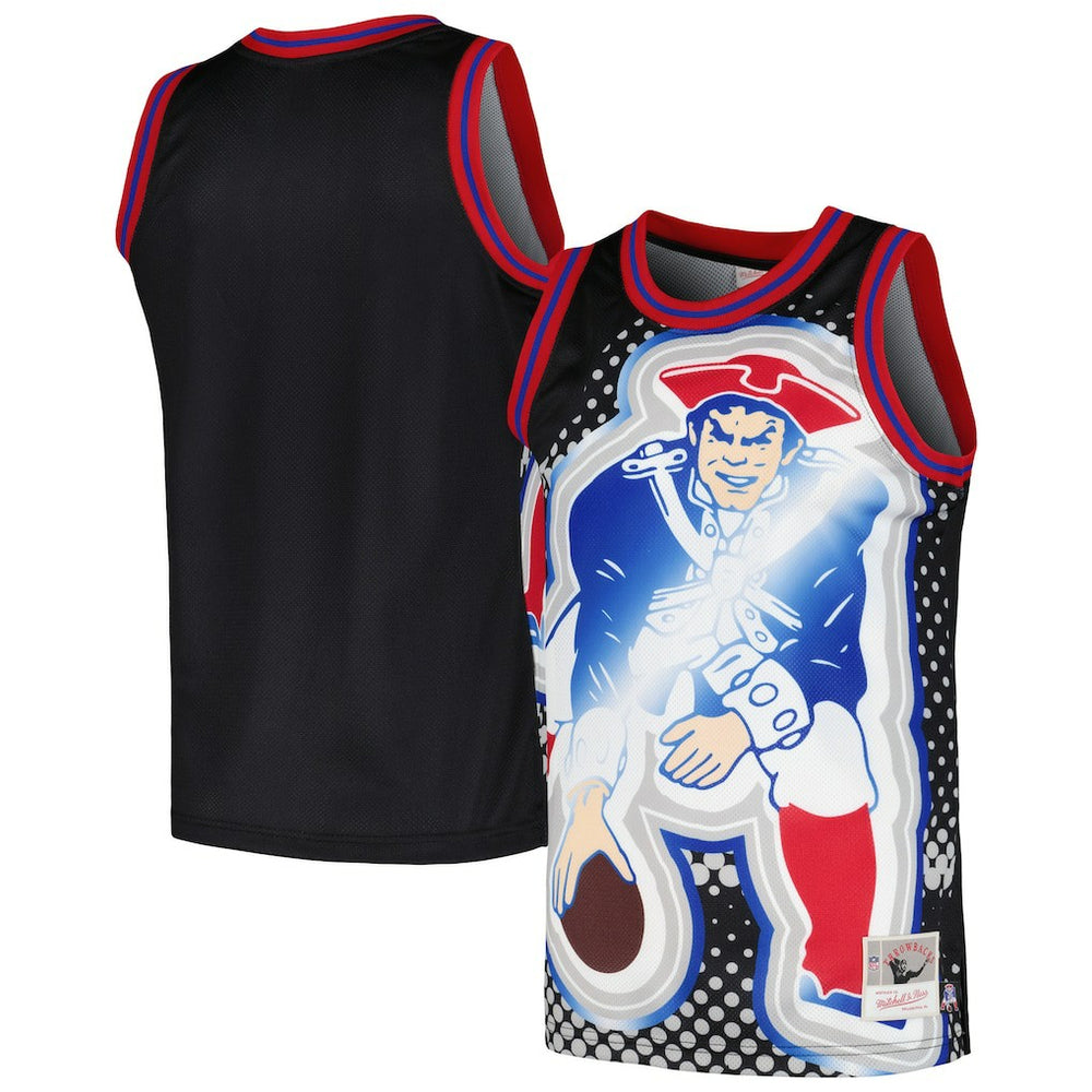 New England Patriots Mitchell & Ness Big Face 7.0 Fashion Tank Top