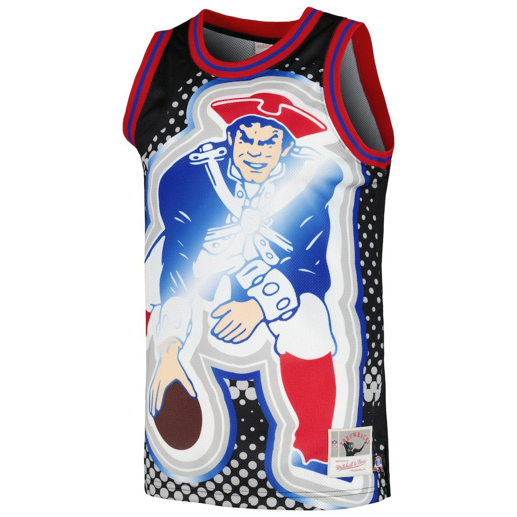 New England Patriots Mitchell & Ness Big Face 7.0 Fashion Tank Top