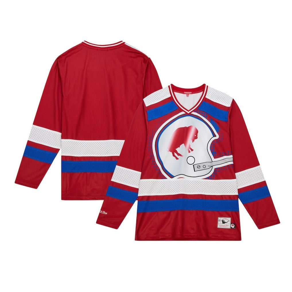 Buffalo Bills Mitchell & Ness Women's Big Face 7.0 Long Sleeve Jersey T-Shirt