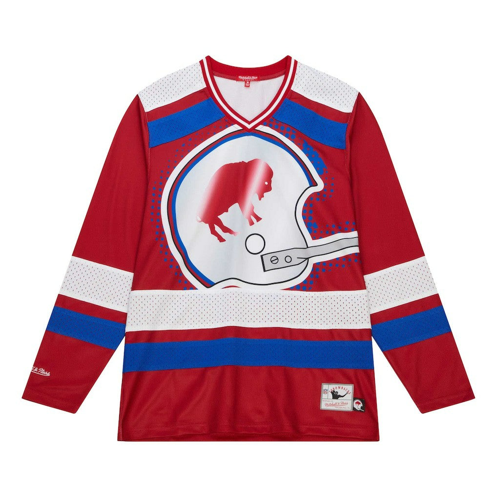 Buffalo Bills Mitchell & Ness Women's Big Face 7.0 Long Sleeve Jersey T-Shirt