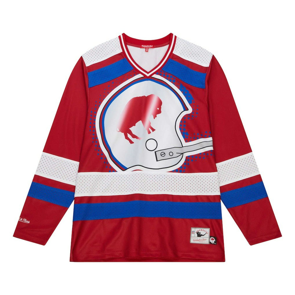 Buffalo Bills Mitchell & Ness Women's Big Face 7.0 Long Sleeve Jersey T-Shirt