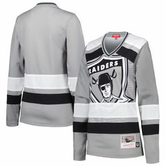 Las Vegas Raiders Mitchell & Ness Women's Big Face 7.0 Long Sleeve Jersey T-Shirt