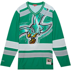 Philadelphia Eagles Mitchell & Ness Women's Big Face 7.0 Long Sleeve Jersey T-Shirt