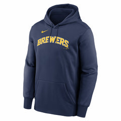 Milwaukee Brewers Nike Primary Wordmark Therma Hoodie | MLB Outlet