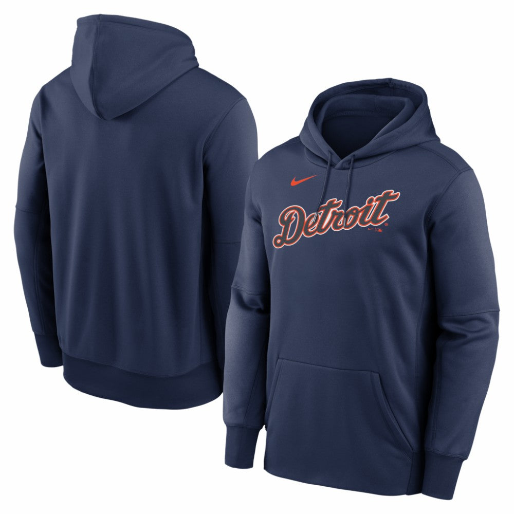 Detroit Tigers Nike Primary Wordmark Therma Hoodie | MLB Discount