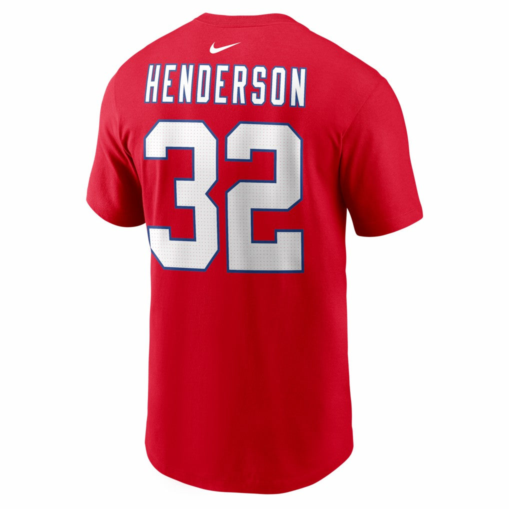 New England Patriots Nike TreVeyon Henderson  Name & Number T-Shirt