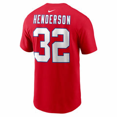 New England Patriots Nike TreVeyon Henderson  Name & Number T-Shirt