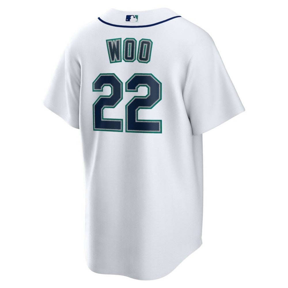 Bryan Woo Seattle Mariners Nike Home Replica Jersey | MLB On Sale