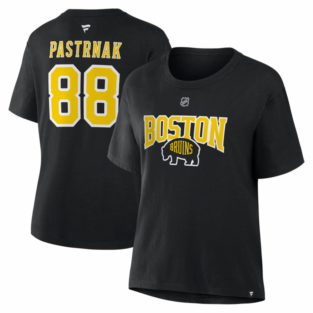 David Pastrnak Boston Bruins Fanatics Women's 2026 NHL Stadium Series Authentic Stack Name & Number T-Shirt Sale