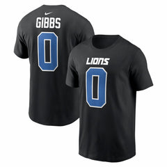 Detroit Lions Nike Jahmyr Gibbs  Carbon Name & Number T-Shirt