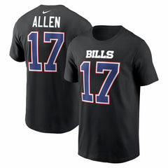 Buffalo Bills Nike Josh Allen  Carbon Name & Number T-Shirt