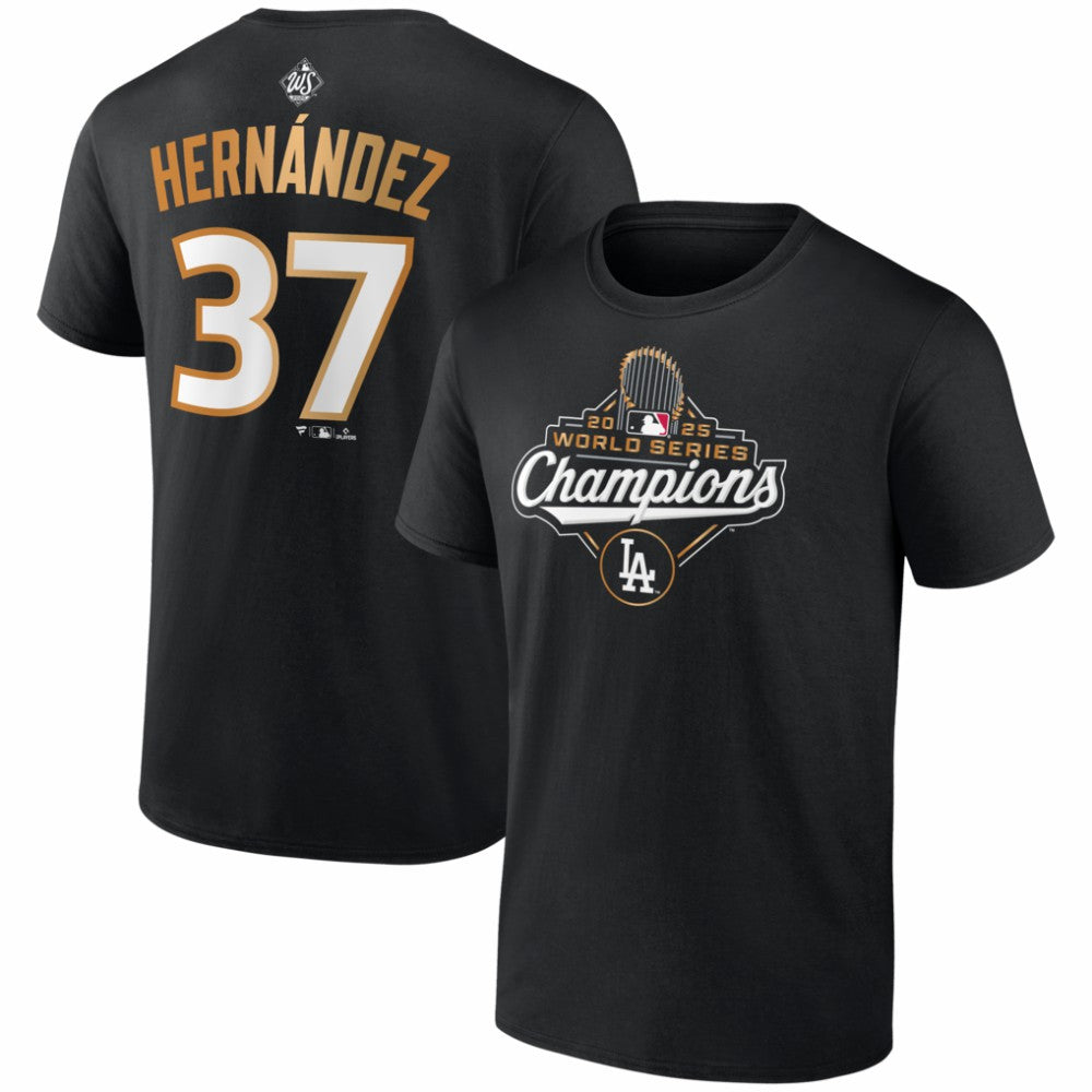 Teoscar Hernández Los Angeles Dodgers Fanatics 2025 World Series Champions Name & Number T-Shirt | MLB New
