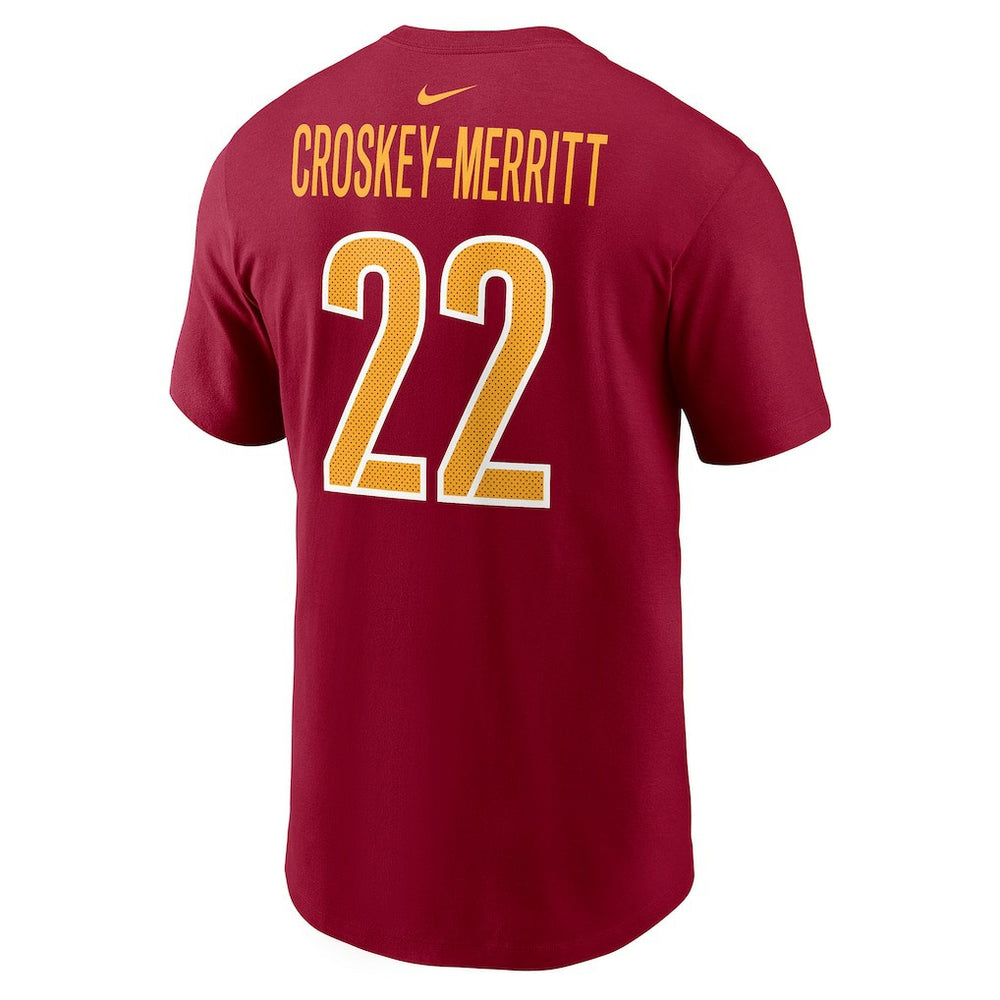 Washington Commanders Nike Jacory Croskey-Merritt  Player Name & Number T-Shirt